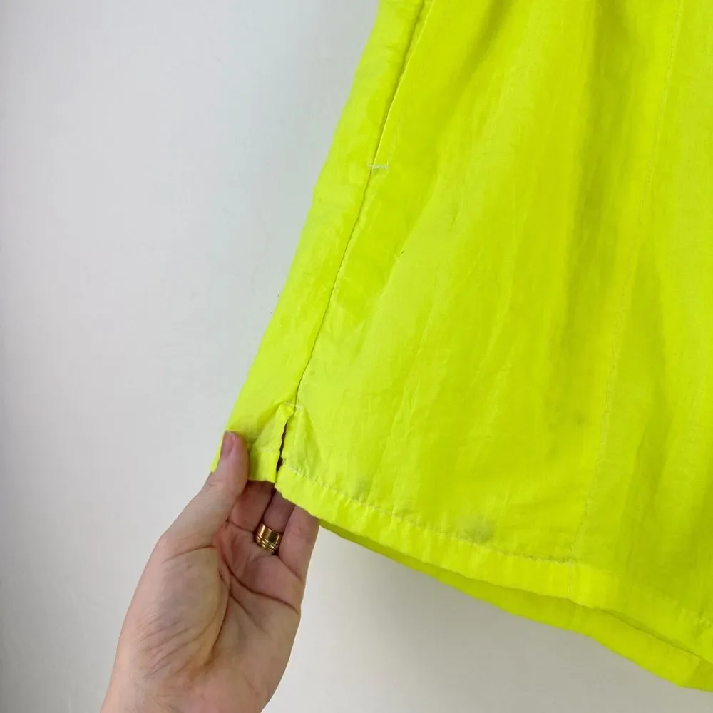 Vintage Shorts Mens L‎ Neon Yellow Elastic Athleisure Volleyball Hawaii USA made